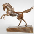 sculpture bronze cheval qui saute - Erwan André