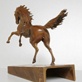 sculpture bronze cheval bondissant - Erwan André