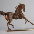 sculpture cheval bronze - Erwan André