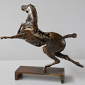 sculpture bronze ruade cheval en acier - Erwan André