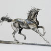 sculpture cheval au galop en métal - Erwan André